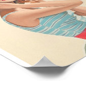 Prachtige Retro Pin Up Girl Poster (Hoek)