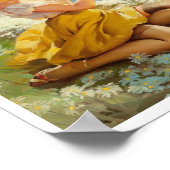 Prachtige Retro Pin Up Girl Poster (Hoek)