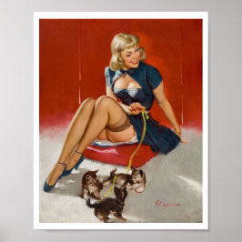 Prachtige Retro Pin Up Girl Poster