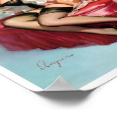 Prachtige  Retro Pin Up Girl Poster (Hoek)