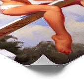 Prachtige Retro Pin Up Girl Poster (Hoek)