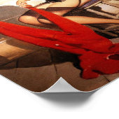 Prachtige  Retro Pin Up Girl Poster (Hoek)