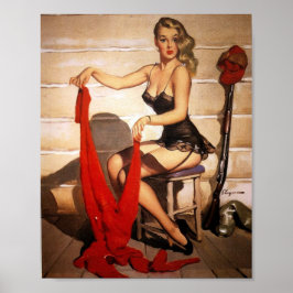 Prachtige Retro Pin Up Girl Poster