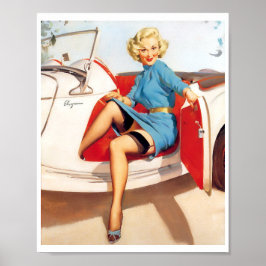 Prachtige Retro Pin Up Girl Poster