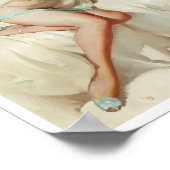 Prachtige  Retro Pin Up Girl Poster (Hoek)