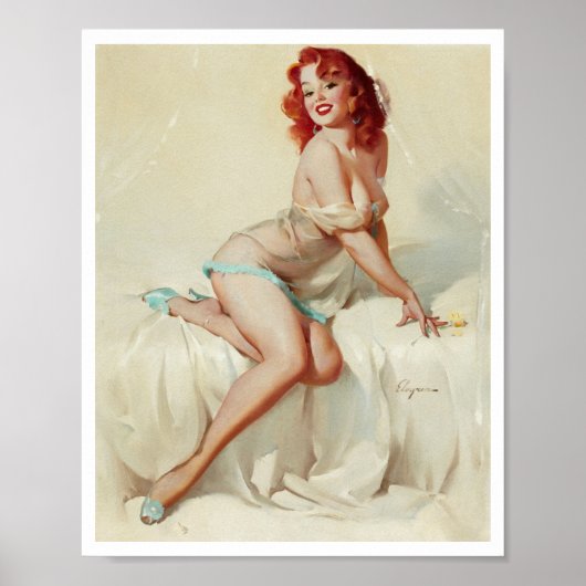 Prachtige  Retro Pin Up Girl Poster (Voorkant)