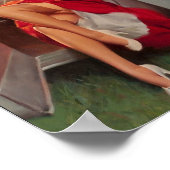 Prachtige  Retro Pin Up Girl Poster (Hoek)