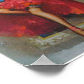 Prachtige Retro Pin Up Girl Poster (Hoek)