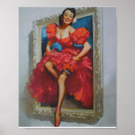 Prachtige Retro Pin Up Girl Poster