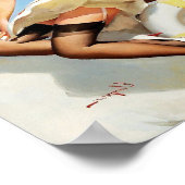 Prachtige Retro Pin Up Girl Poster (Hoek)