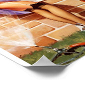 Prachtige  Retro Pin Up Girl Poster (Hoek)