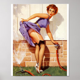 Prachtige Retro Pin Up Girl Poster