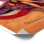 Prachtige  Retro Pin Up Girl Poster (Hoek)