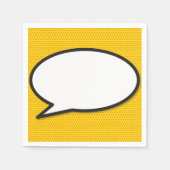 Prachtige retro striptekstballon servetten (Voorkant)