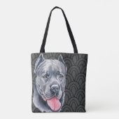 Prachtige riet Corsa over grijze patroonachtergron Tote Bag (Achterkant)