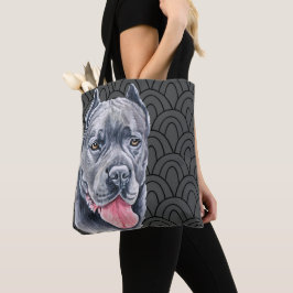 Prachtige riet Corsa over grijze patroonachtergron Tote Bag