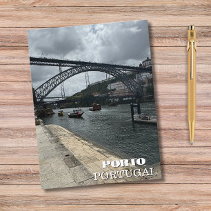 Prachtige rivier Porto Portugal Fotografie, Reizen Feestdagenkaart