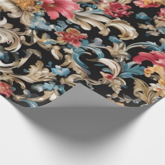 Prachtige rococo stijl cadeaupapier (Hoek)