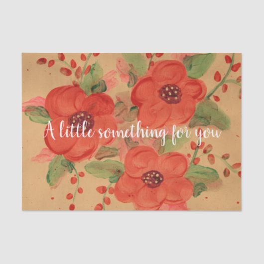 Prachtige rode bloem tissuepapier (Voorkant)