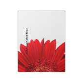 Prachtige rode Daisy Sjabloon Notitieblok (Linkerzijde)