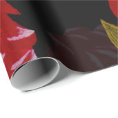 Prachtige rode doorschijnende rozen borduurpatrone cadeaupapier (Rol Hoek)