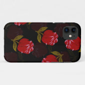 Prachtige rode doorschijnende rozen borduurpatrone Case-Mate iPhone case (Achterkant (horizontaal))