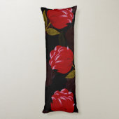 Prachtige rode doorschijnende rozen borduurpatrone lichaamskussen (Achterkant (Verticaal))