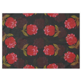 Prachtige rode doorschijnende rozen borduurpatrone tafelkleed (Voorkant (Horizontaal))