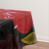 Prachtige rode doorschijnende rozen borduurpatrone tafelkleed (Voorbeeld)