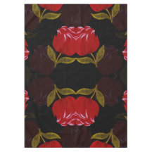 Prachtige rode doorschijnende rozen borduurpatrone