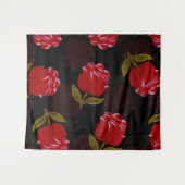 Prachtige rode doorschijnende rozen borduurpatrone wandkleed (Voorkant (horizontaal))