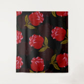 Prachtige rode doorschijnende rozen borduurpatrone wandkleed (Voorkant)