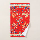 Prachtige rode draak bad handdoek (Handdoek)