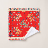 Prachtige rode draak bad handdoek (Wasdoekje)