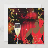 Prachtige Rode Glitter Divabirthday 2 Kaart (Voorkant)