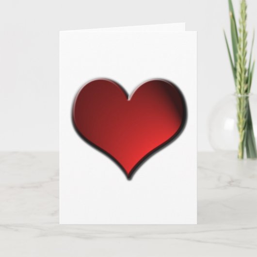 Prachtige Rode Hart Valentijnse Kaart (Voorkant)