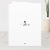 Prachtige rode kater versierd met bloemetjes kaart (Achterkant)