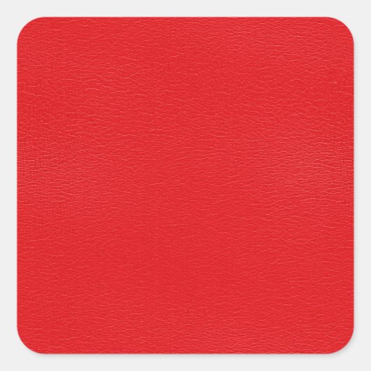 Prachtige rode lederen textuur vierkante sticker (Voorkant)