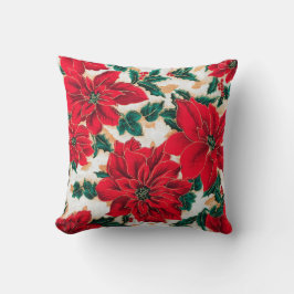Prachtige rode poinsettia's Worpkussen Kussen