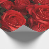 Prachtige rode roos bloemen cadeaupapier (Hoek)