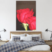 Prachtige rode roos foto canvas afdruk (Insitu (Slaapkamer))