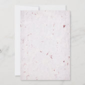 Prachtige rode rozen en gouden metallic bruiloft kaart (Achterkant)