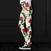 Prachtige rode rozen en klassieke  handschrift leggings