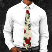 Prachtige rode rozen en klassieke  handschrift stropdas