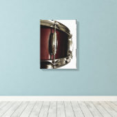Prachtige rode snare drum canvas drummer art print (Insitu (Houten vloer))
