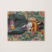 Prachtige rode vos in een pak legpuzzel (Horizontaal)