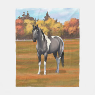 Prachtige roky Gray Grulla Paint Horse Fleece Deken