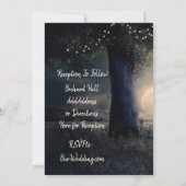 Prachtige romantische lantaarn verlicht boom bruil kaart (Achterkant)