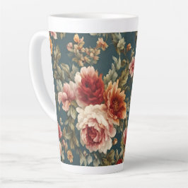 Prachtige romantische Rozen en prachtige bloemen Latte Mok