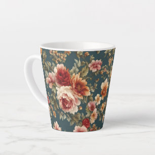 Prachtige romantische Rozen en prachtige bloemen Latte Mok